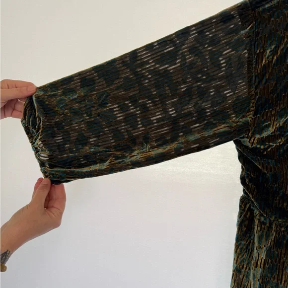 The Bettina Tiered Shirt Dress by Maeve: Mini Velvet Edition - Picture 8 of 10